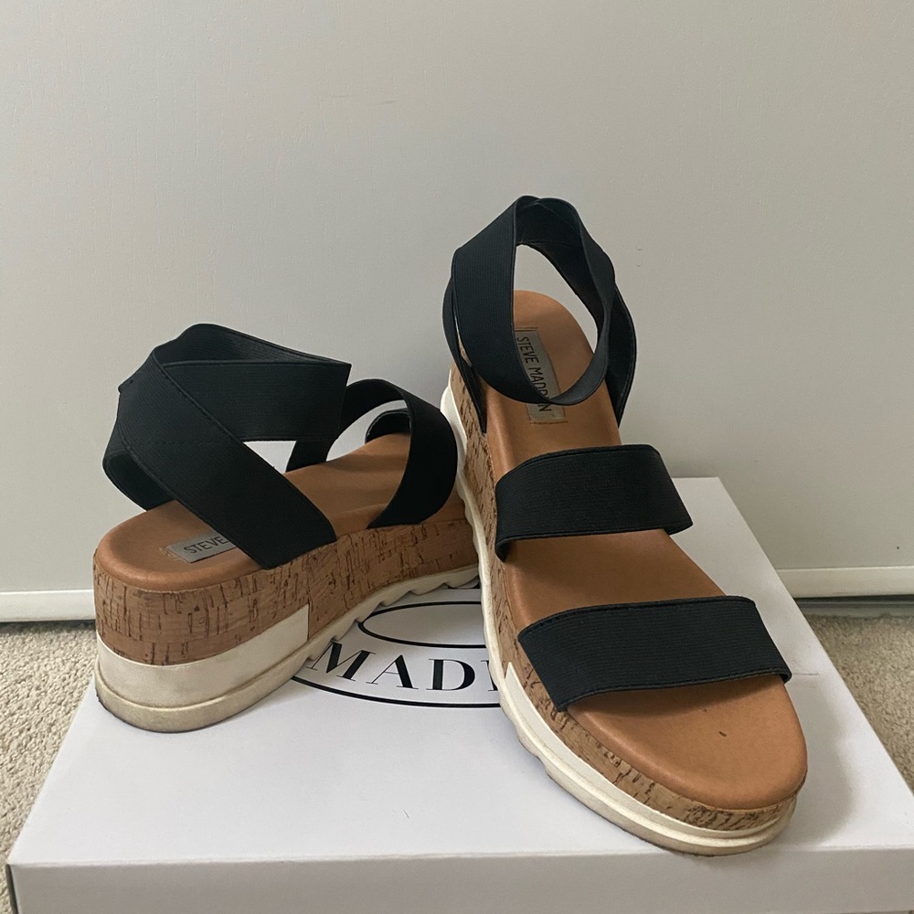 Steve Madden wrap platform sandals